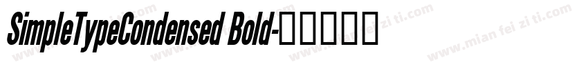 SimpleTypeCondensed Bold字体转换